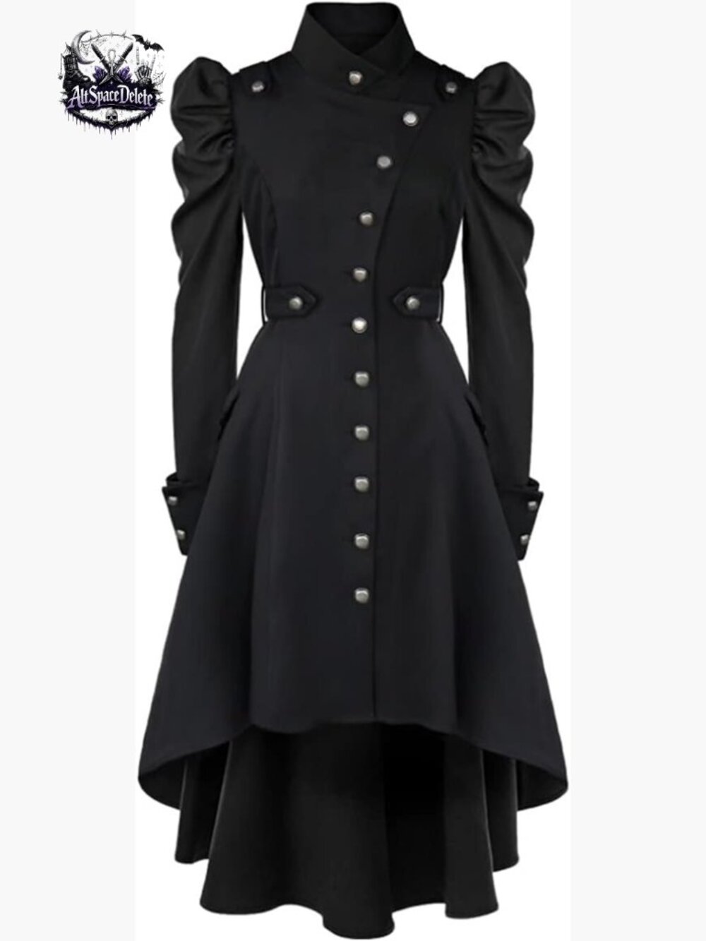 Slim Fit Long Trench Jacket Medieval Gothic Victorian Tuxedo Style